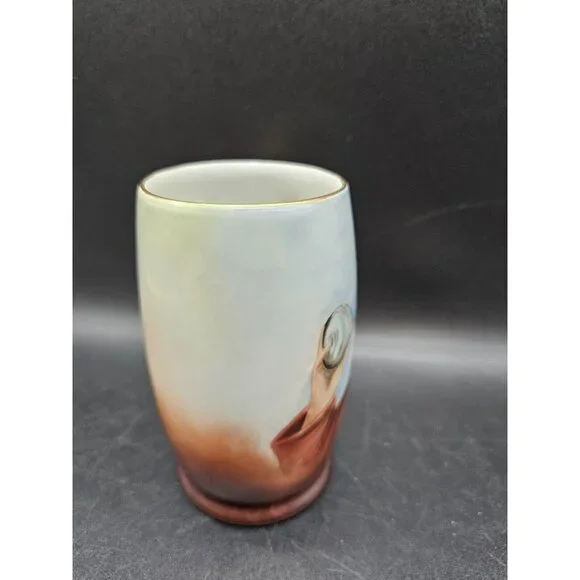 Vintage J.P. Limoges France Friar Monk Priest Drinking, Tankard, Dragon Handle